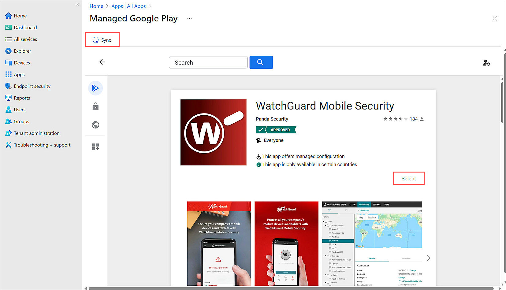 Screenshot of Add App information page in Intune